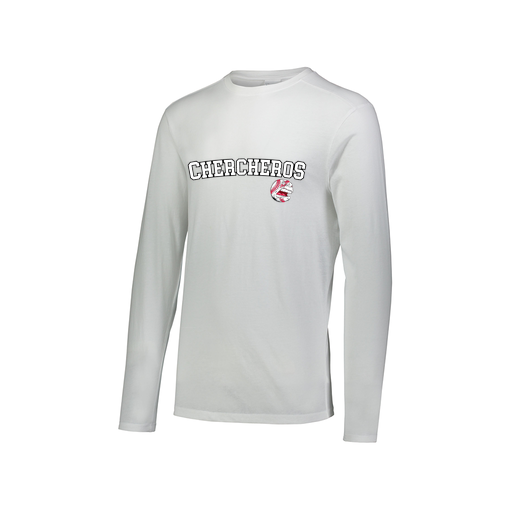 [FTLCUBWH-AXS-LOGO1] Decker Men's Tri-Blend T-Shirt - Long Sleeve (Adult XS, White, Logo 1)