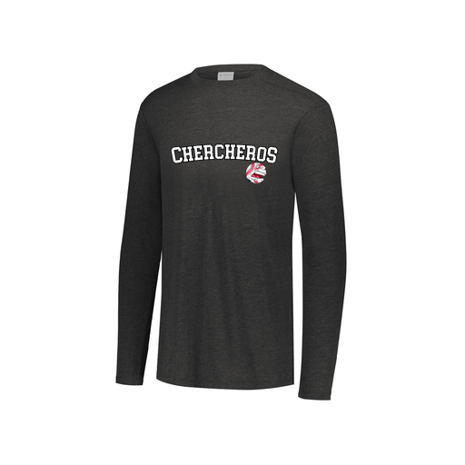 [FTLCUBBK-YS-LOGO1] Decker Youth Tri-Blend T-Shirt - Long Sleeve (Youth S, Black, Logo 1)