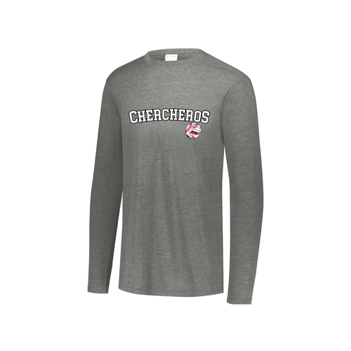 [FTLCUBGY-YS-LOGO1] Decker Youth Tri-Blend T-Shirt - Long Sleeve (Youth S, Gray, Logo 1)